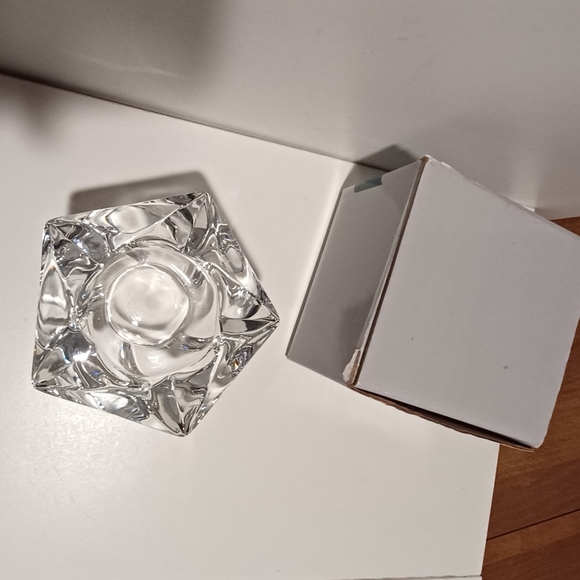 EUC Vintage PartyLite 24% Lead Crystal Windswept Votive Candle Holder - Picture 4 of 7